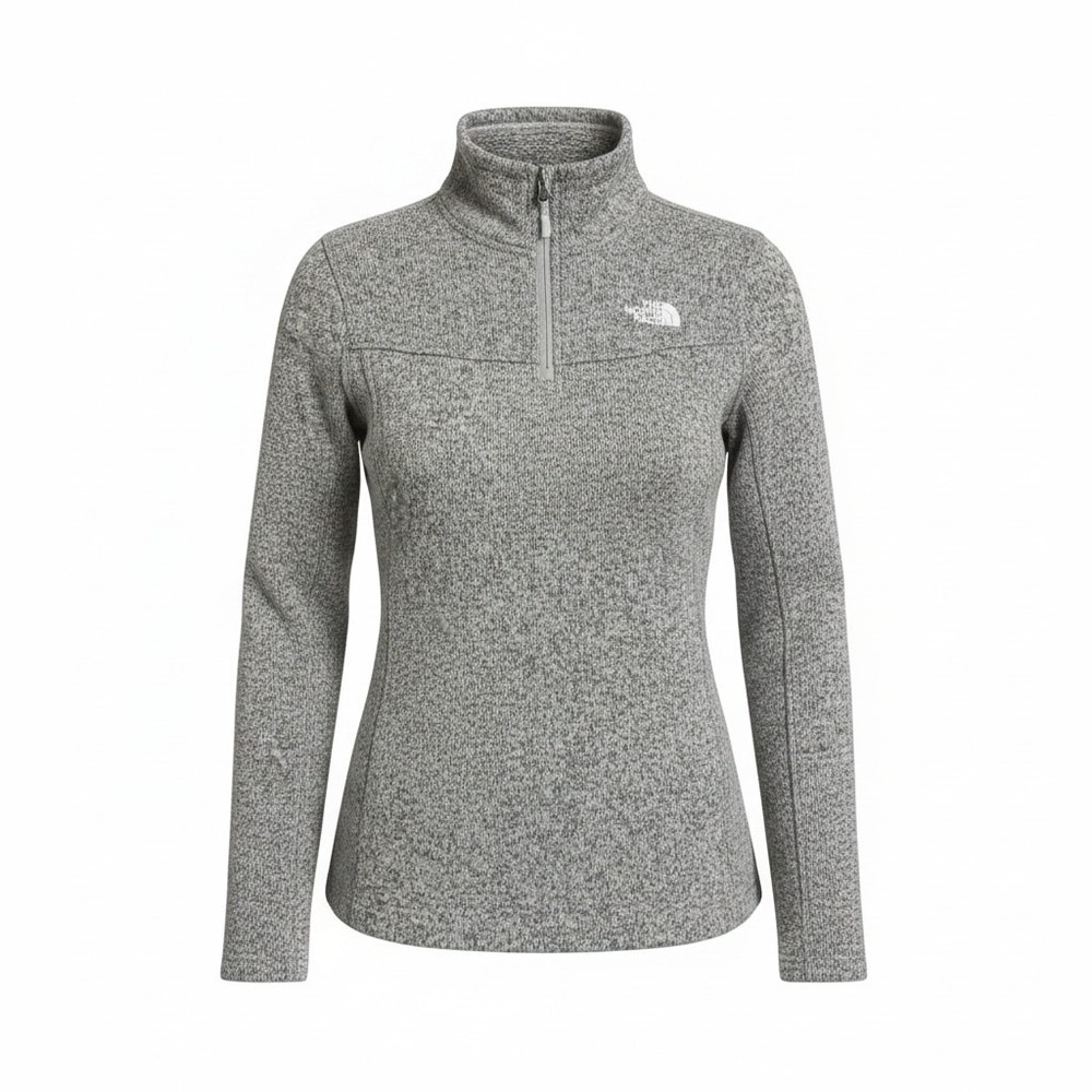 The North Face Crescent Maggy Knit Pullover Women Medium Grey Layer Outdoor Warm